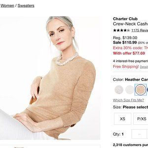 Medium Camel Cashmere Crewneck